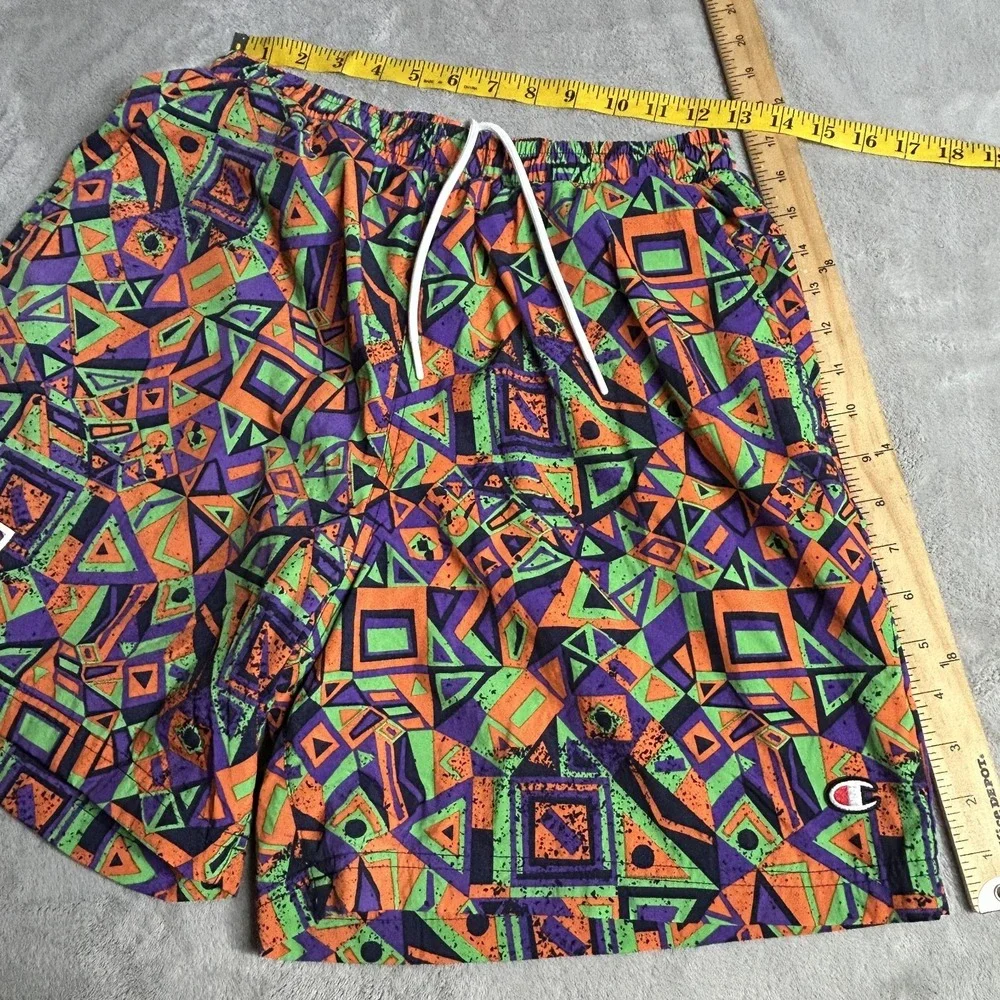 Champion MTV Limited Edition Retro Colorblock Surf Shorts Swim Trunk Size medium